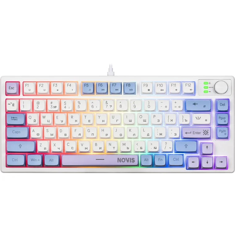 Клавиатура Defender Novis GK-318 USB белый/синий тип подключения: проводная интерфейс: |