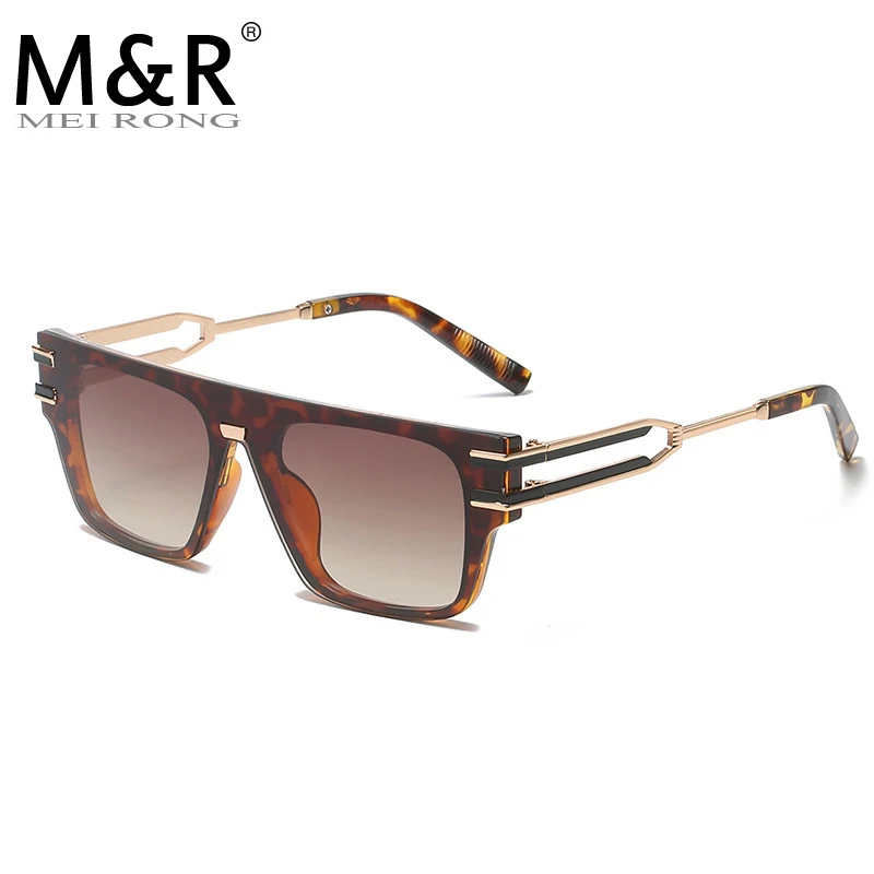 Модные квадратные солнцезащитные очки в металлической оправе для женщин