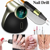 35000RPM Electric Nail Drill Machine Professional Pedicure Manicure Machine Nail Milling Cutters Set Nail Art Salon Equipment