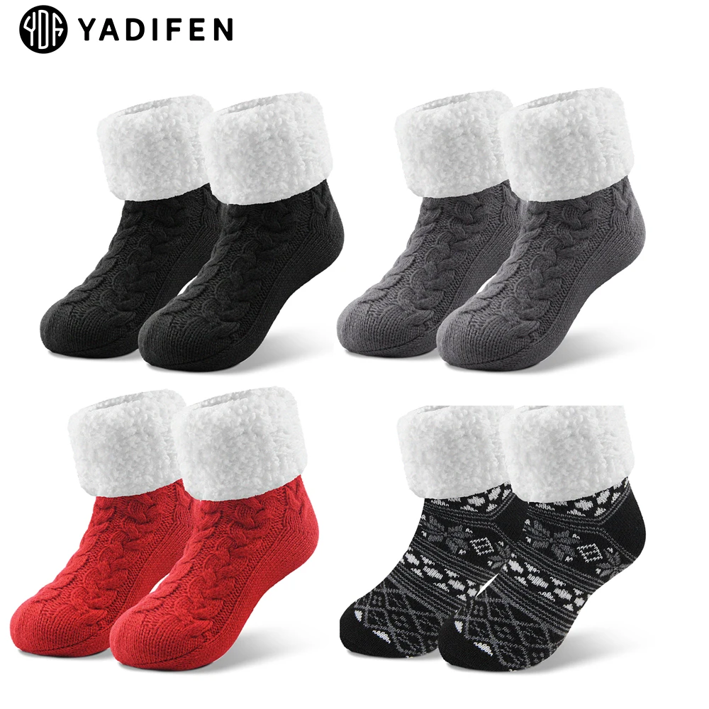 

Slipper Fuzzy Socks Women Winter Cozy Fluffy Cabin Snow Warm Fleece Socks Soft Thick Non Slip Home Socks Winter Sleep Socks