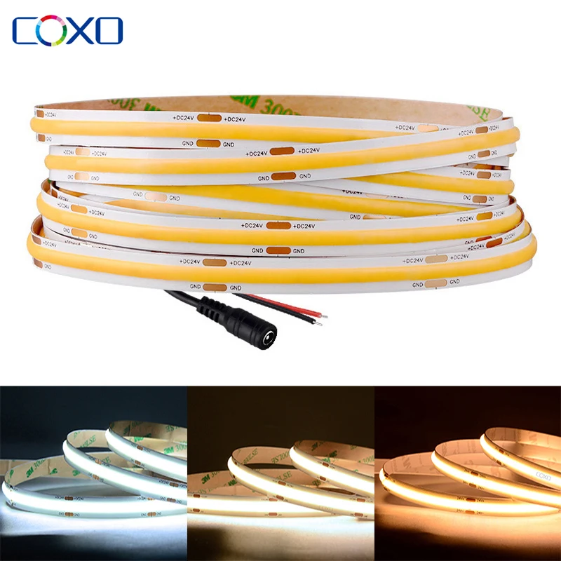 

COXO Светодиодная лента гибкая 5м 320/480 светодиодов/м DC12V/24V