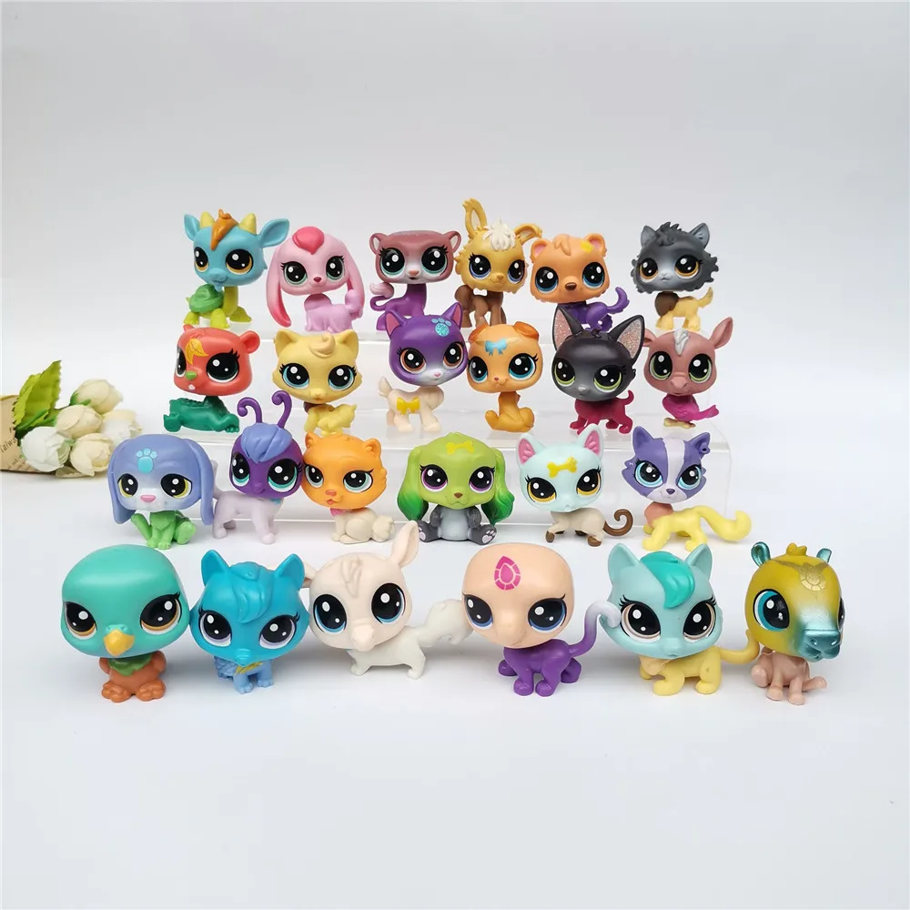 

Randomly 10pcs/pack Cat Puppym LPS 5CM Original Littlest Pest Shop Bobble Head Toy Gifts for Children