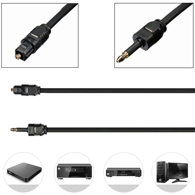 3.5mm Optical Cable Digital Toslink to 3.5mm Cable Gold Plated Connector Optical Audio Cable Adapter 1m/1.5m/2m/3m/5m images - 6