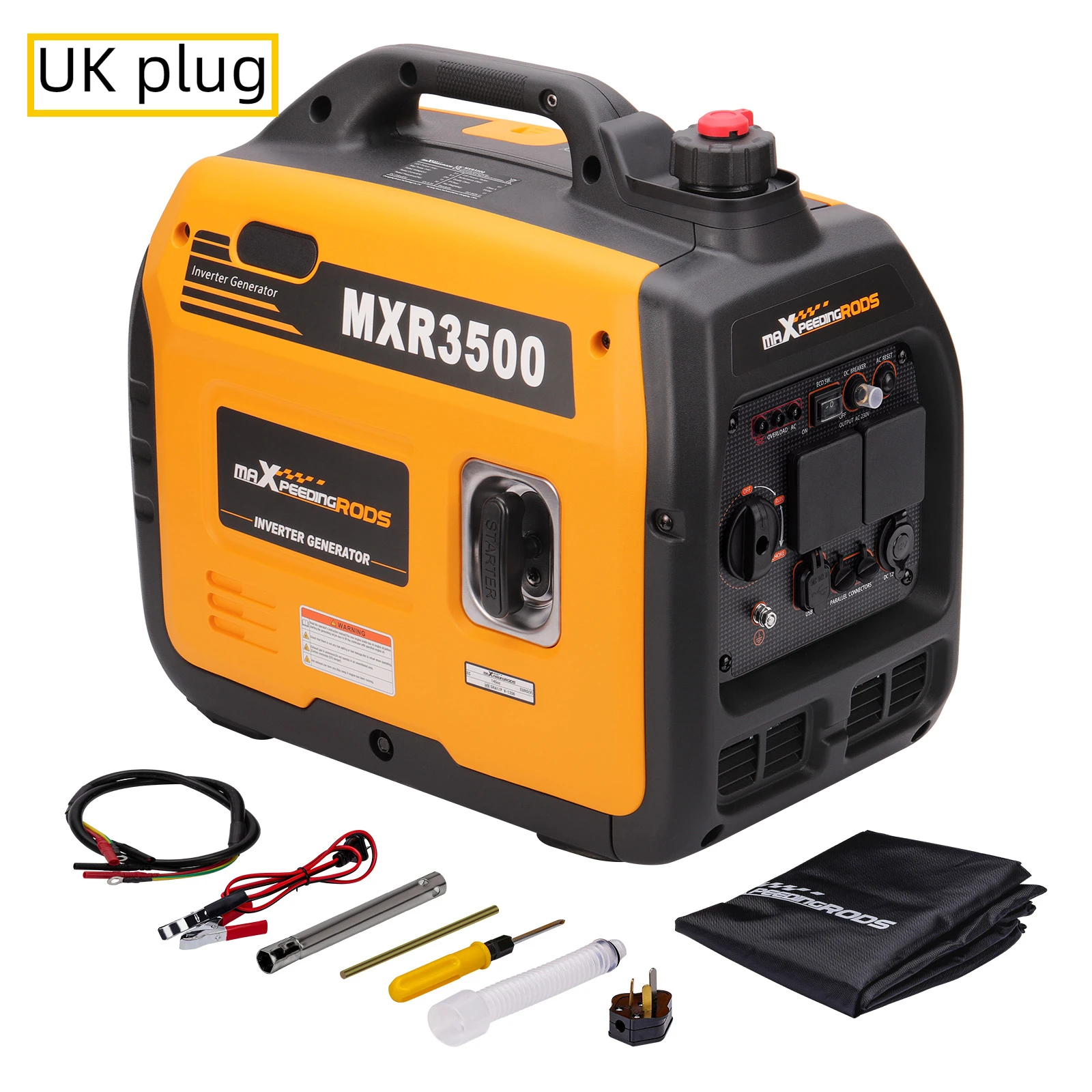Portable Generator Inverter 3500W 3.5KW Peak/3.0KW Rated 240V/ DC AC Outlets Pure Sine Wave for Caravan Air Conditioner,Camping