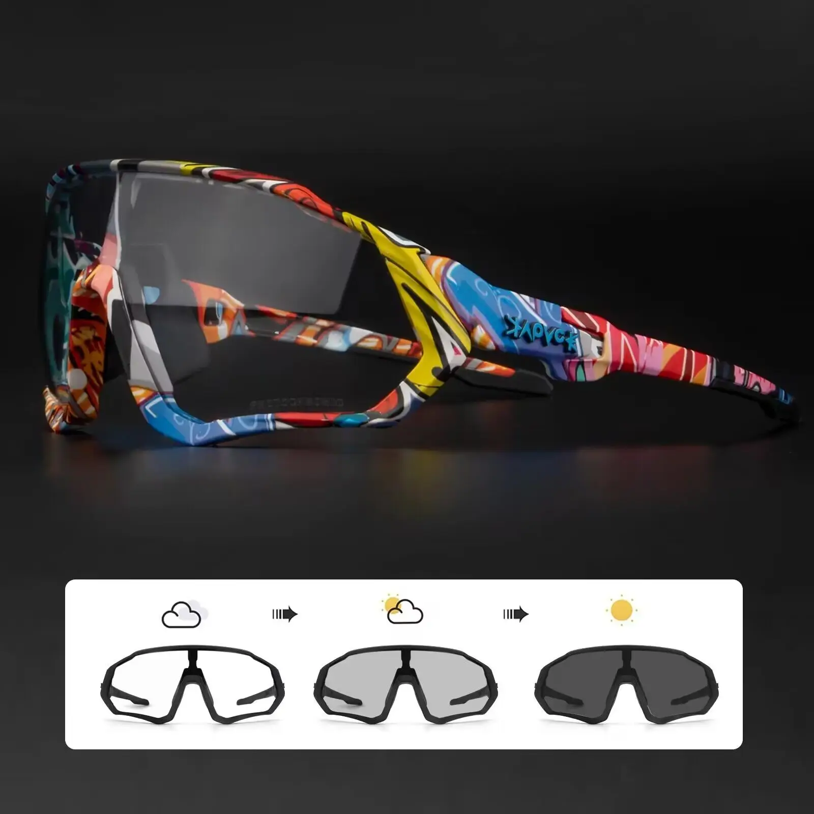 Солнцезащитные очки Kapvoe для мужчин и женщин фотохромные велоспорта шоссейных