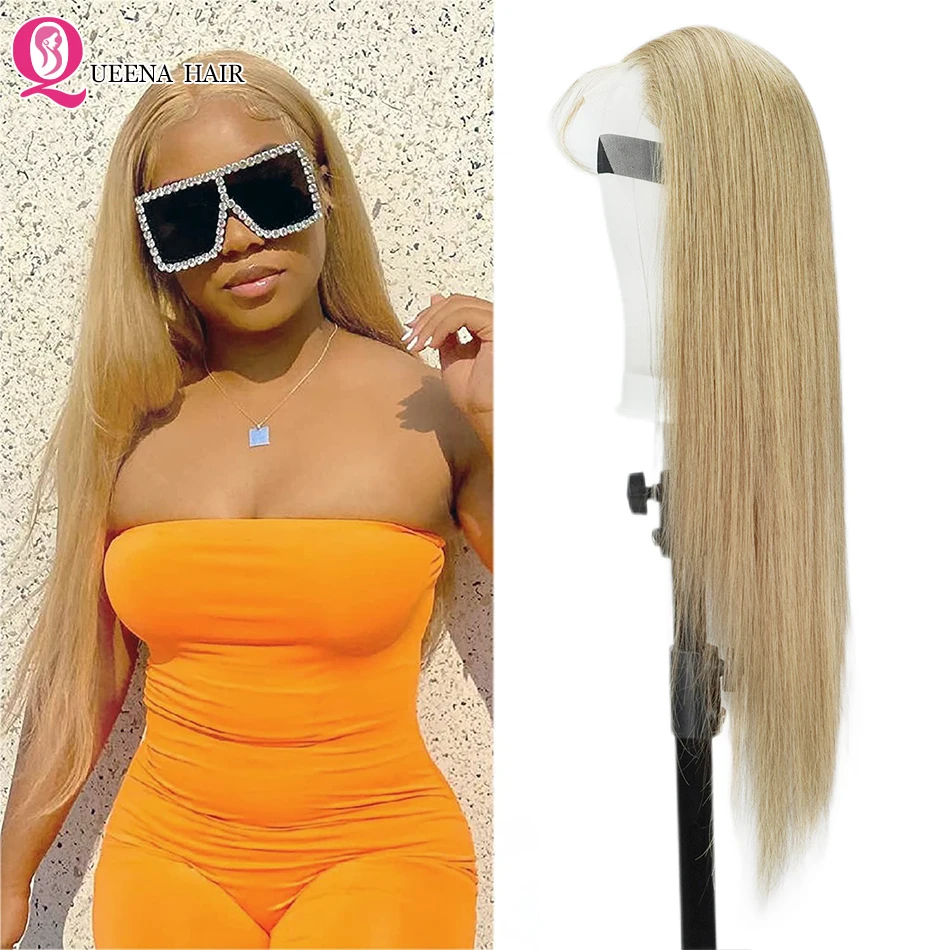 Blonde Lace Front Wig Human Hair #27 Color Lace Frontal Wig Straight 13x4 Lace Front Human Hair Wigs For Women Human Hair