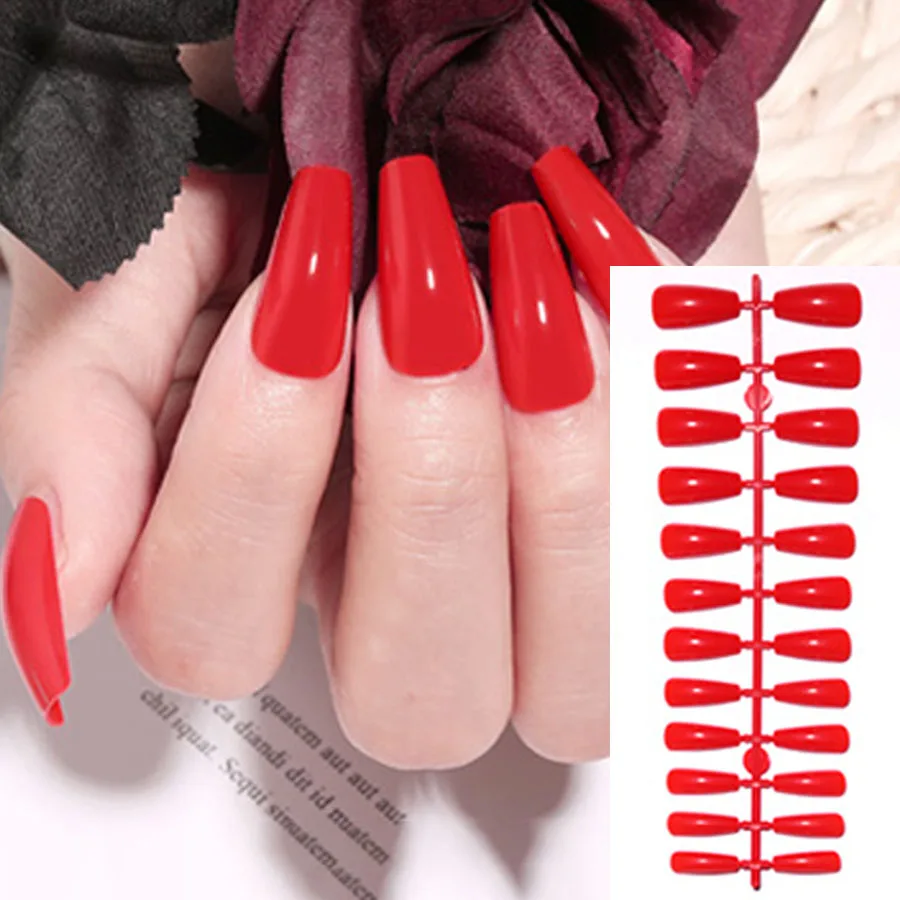 

24 шт./набор, накладные ногти, 17 цветов