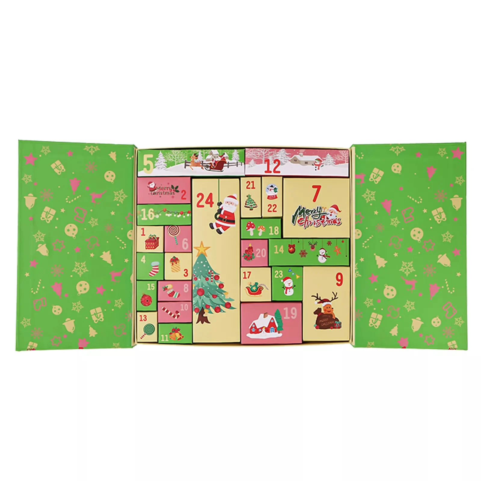 Рождественский адвент-календарь своими руками: синяя коробка из 24 сеток