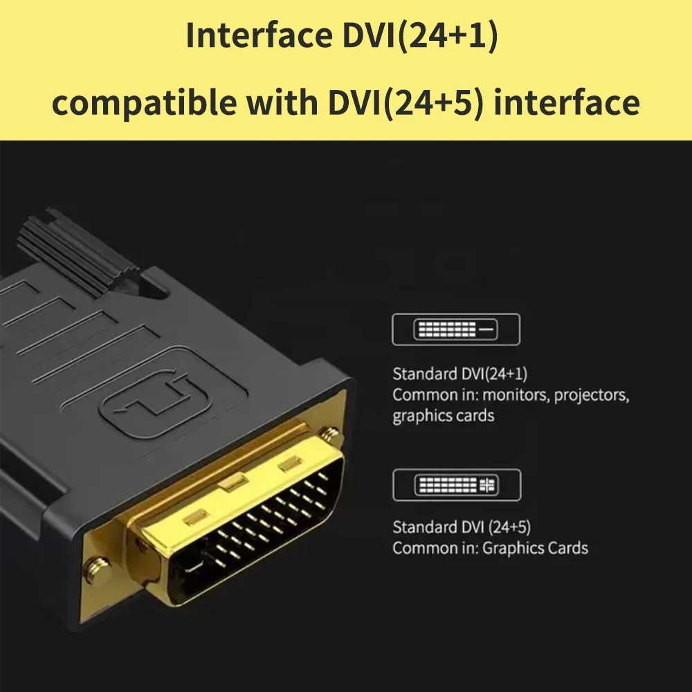 Фото PowXla DVI-D 24 + 1 кабель для монитора «папа-папа», высокоскоростной цифровой видеокабель с ферритовыми сердечками для улучшения сигнала Qual №2