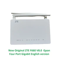 45pcs new zte zxa10 f660 v8 gpon onu 1ge3fe1potswifi fiber optic modem ont router gpon fiberhome novo without power