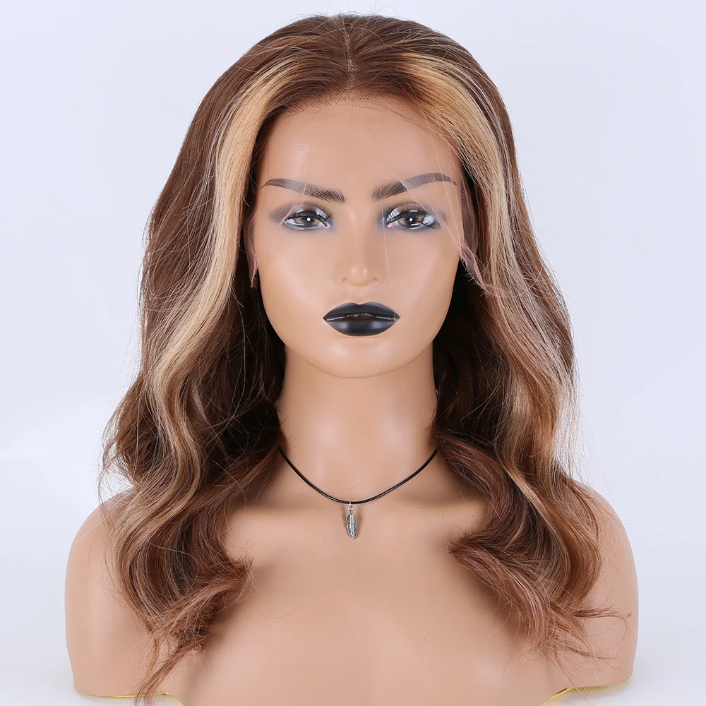 

New Color European Hair 13x6 HD Lace Wig 16 Inches 150% Density Wave Texture 100% Human Hair Virgin For Women