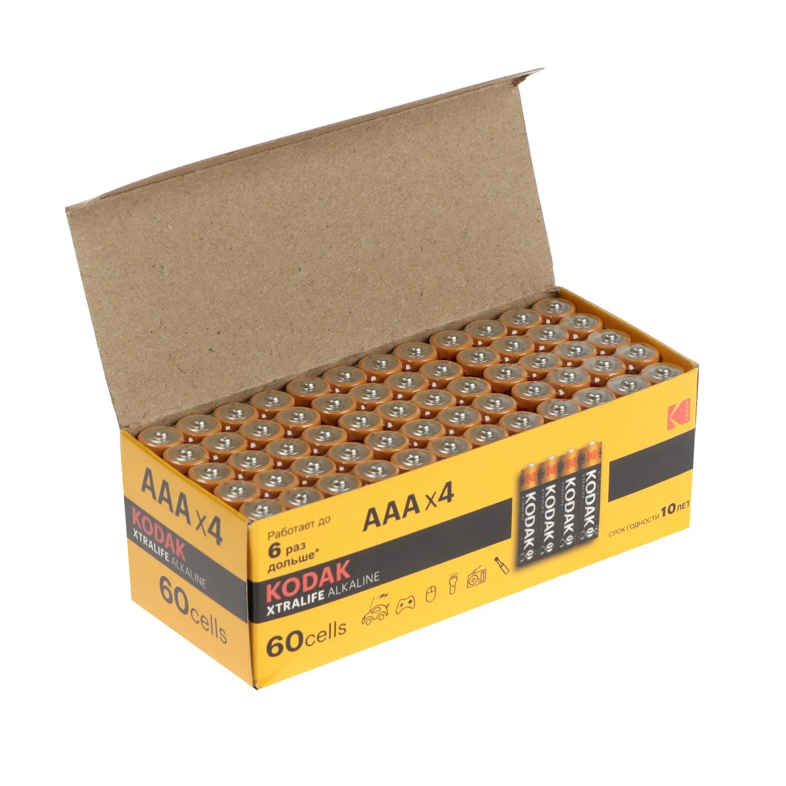 Батарейка алкалиновая Kodak Xtralife AAA LR03-60BOX 1.5В бокс 60 шт.
