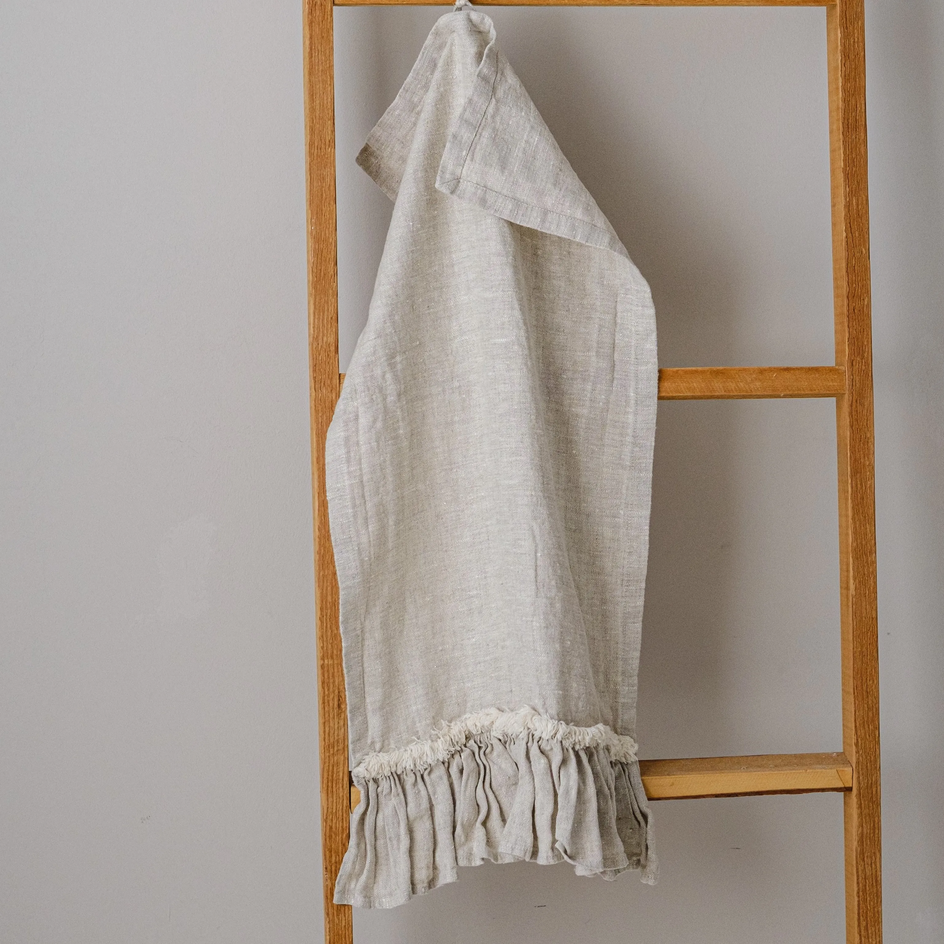 Towel linen with рюшей natural 60*40 cm hand towel kitchen | Towels