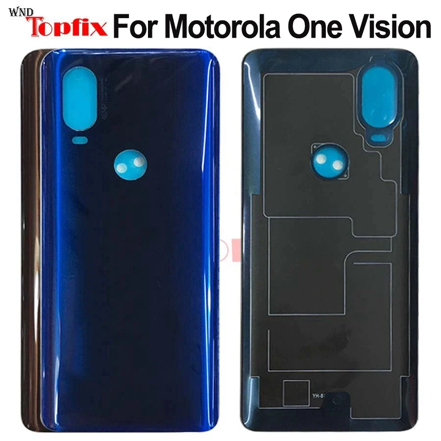 

New For Motorola One Vision Back Battery Cover Door Rear Glass Housing Case For Moto One Vision / P50 Battery Cover Housing