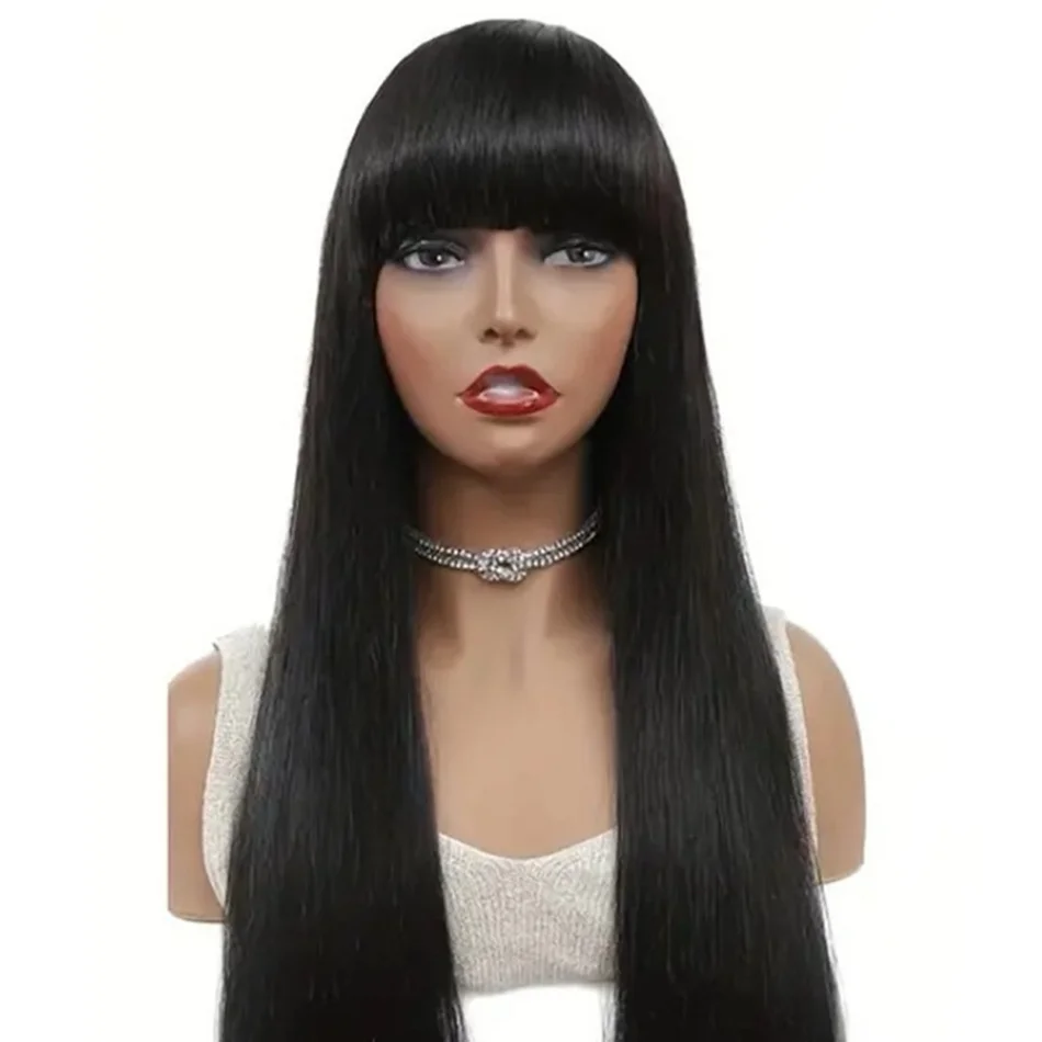 Бразильские Парики Из Натуральных Волос Для Женщин Прямые Полностью Машинное