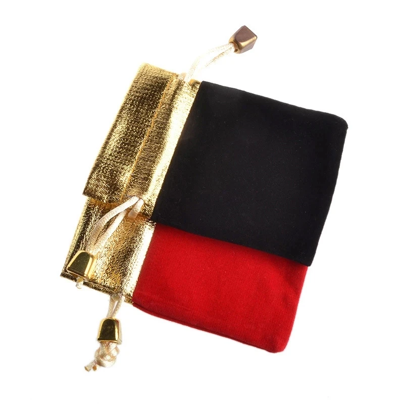 100pcs Pocket Watch Box Bag Case Storage Gift Boxes Collect Velvet Black/Red Gift Bag S001