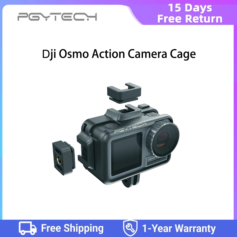 PGYTECH OSMO ACTION Camera Cage Protective Case for DJI Osmo Action Sport Camera Frame Cover Shell Housing Accessories