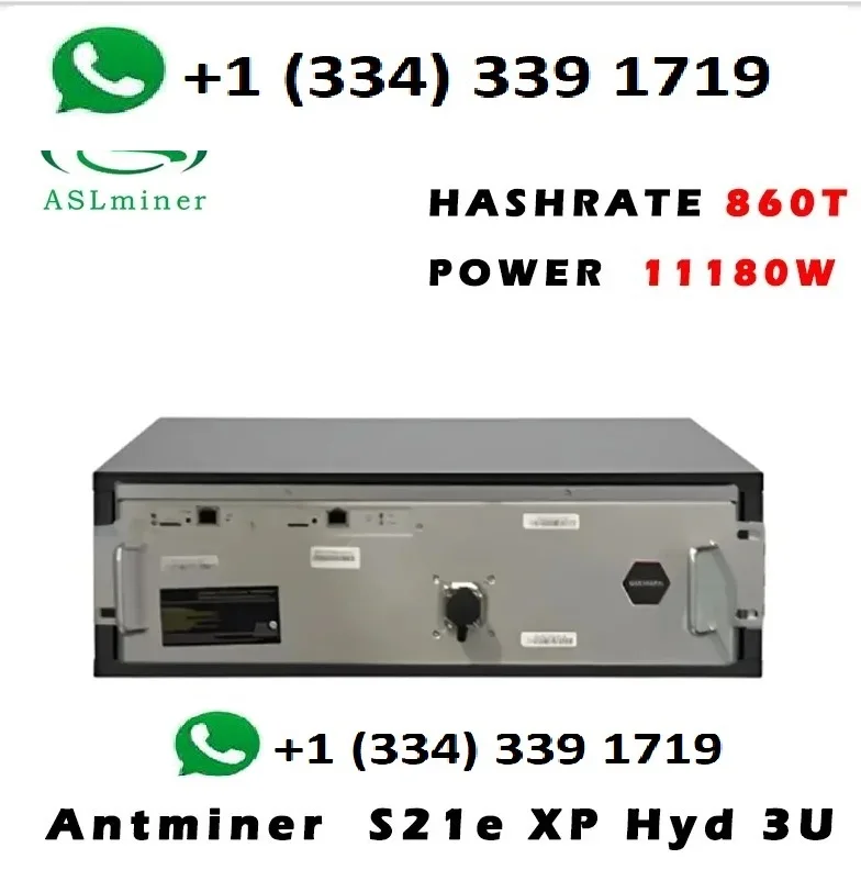 С. РАСПРОДАЖИ КУПИТЬ 2 ПОЛУЧИ 1 Бесплатно новый Bitmain Antminer S21e XP Hyd 3U (Antminer U3S21EXPH) 860Th/s