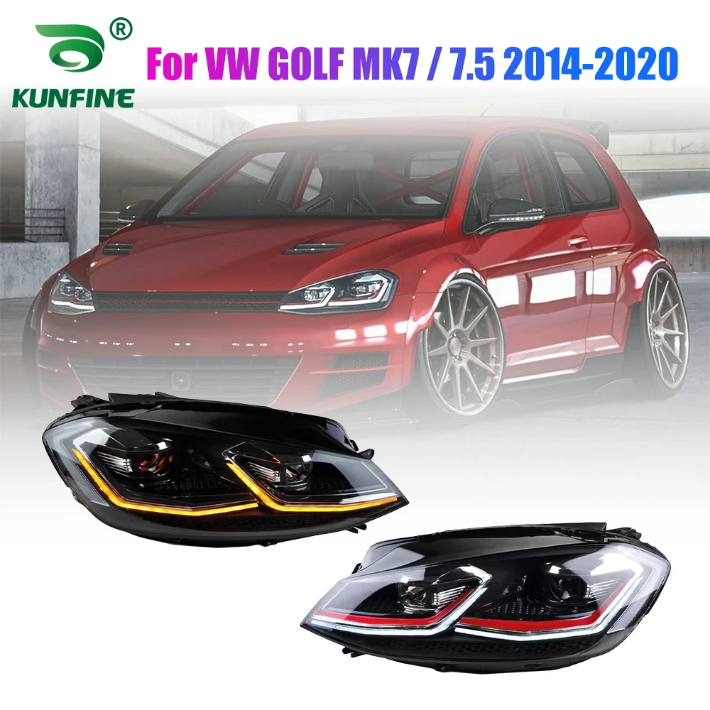 

Pair of Car Styling Car Headlight Assembly For VW GOLF 7 7.5 2014-2017 LED Head Lamp Car Tuning Light Parts Plug And Play