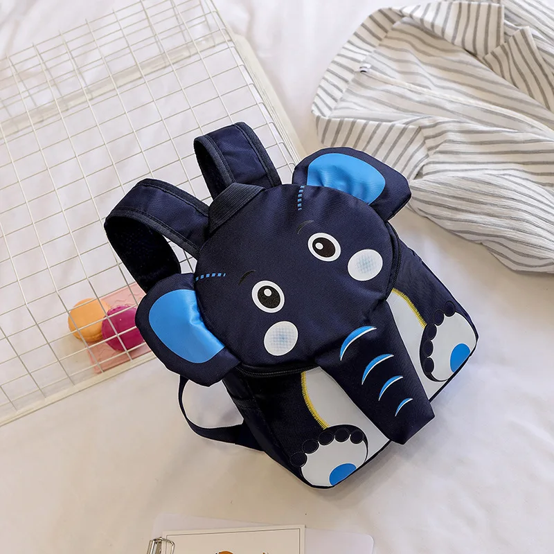 OSLD New Blue Children's Bags Kindergarten School Bag Cute Elephant Small Bookbag Girls Pink Cartoon Printing Boys Kid Backpack