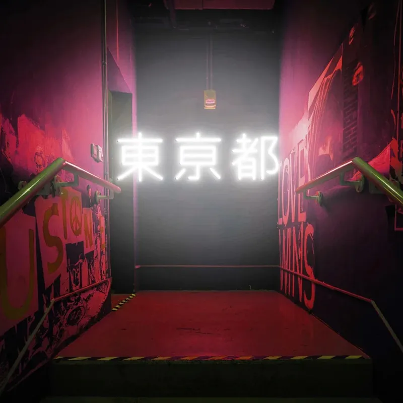 Неоновая вывеска в Токио японская светодиодная неоновая японское настенное
