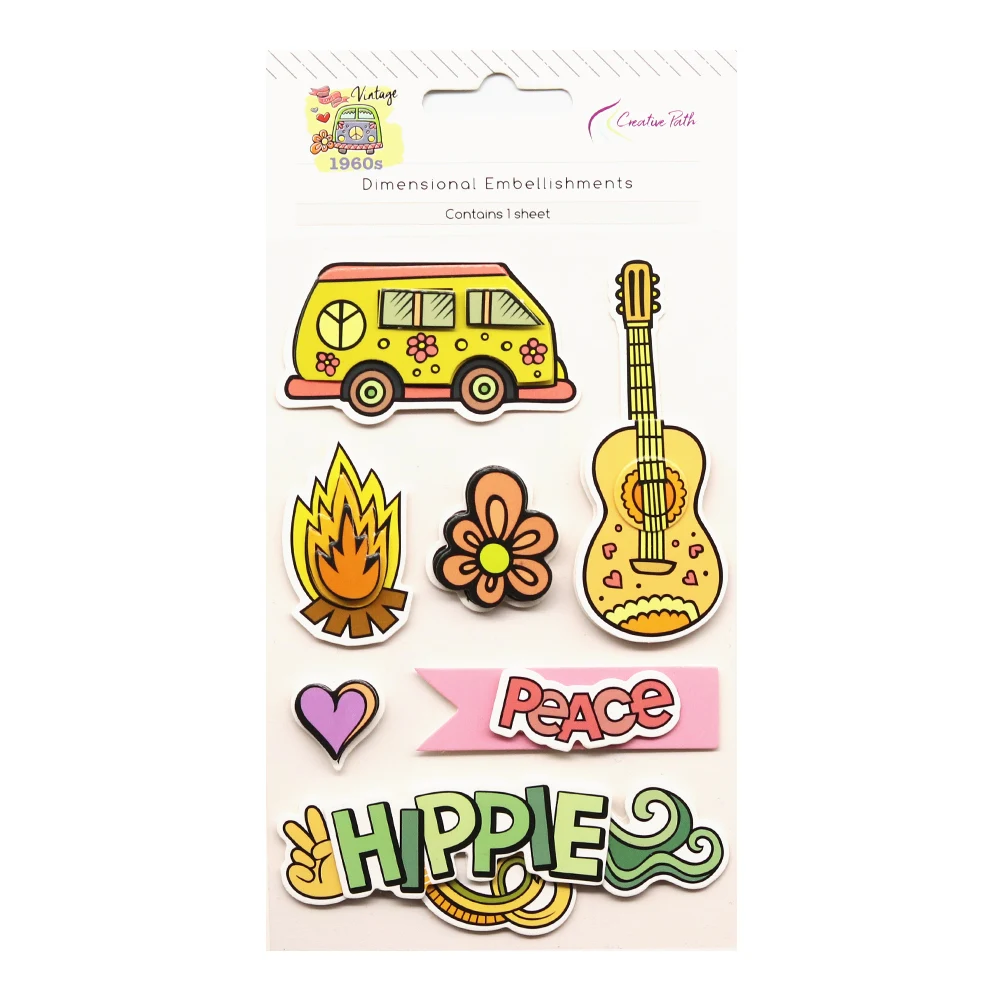 

Creative Path Dimensional 3D Stickers Paper Plastic Embellishments Self-Adhesive For Scrapbooking Cardmaking Journal Decoration