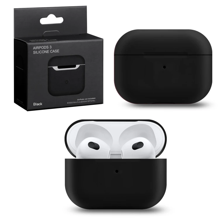 Чехол Airpods 3 Silicone black 