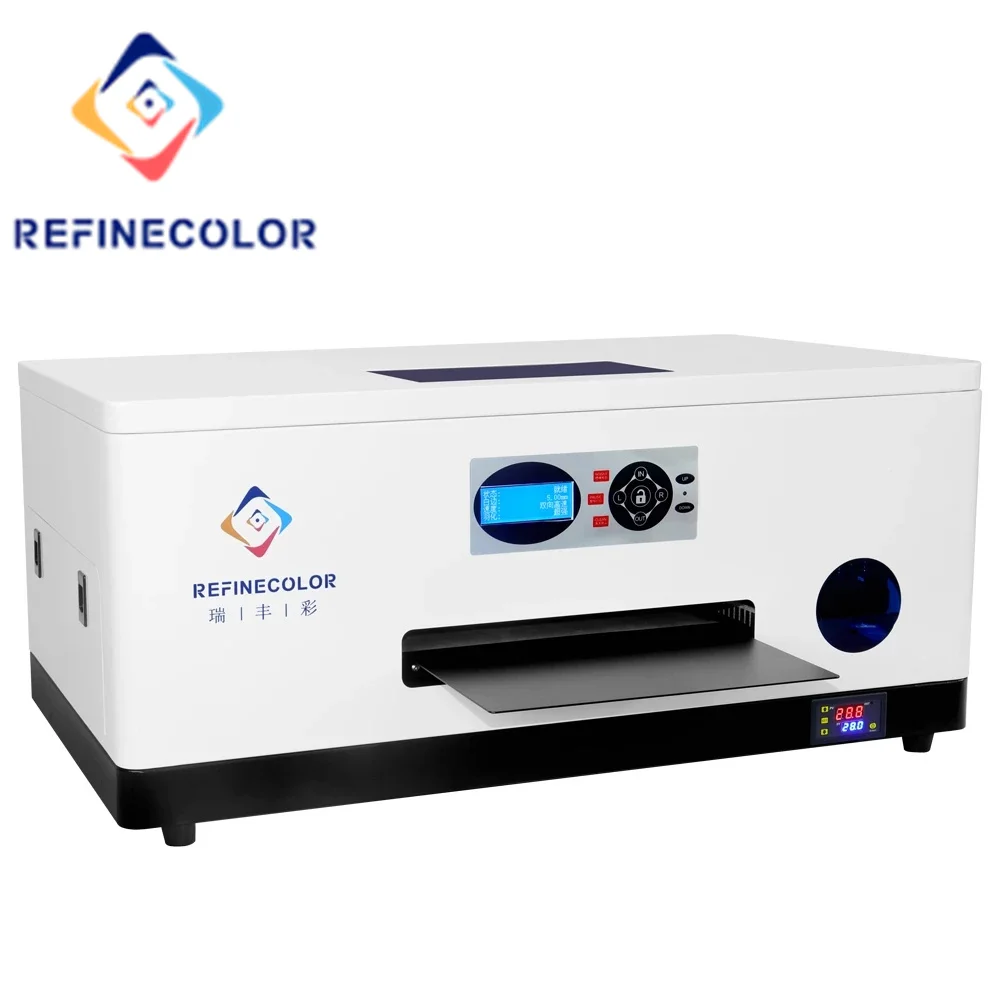 

RF New DTF Printer 2pcs XP600 Printhead Direct To Film Auto Shaking And Heating Powders A3 T shirt Printing Machine