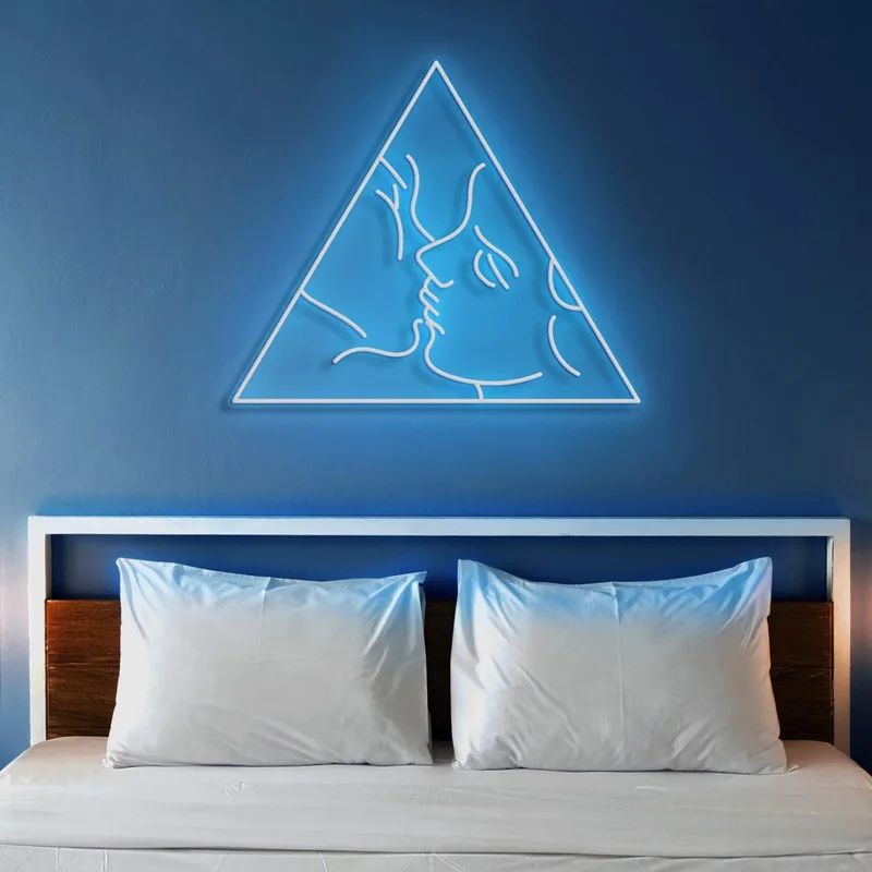 

Wanxing Kiss Neon Light Office Living Room Interior Design, Neon sign wall art,Neon sign wall decor