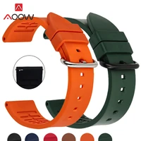 fluoro rubber strap 20212224mm stainless steel butterfly buckle sport waterproof quick release men replacement watch band