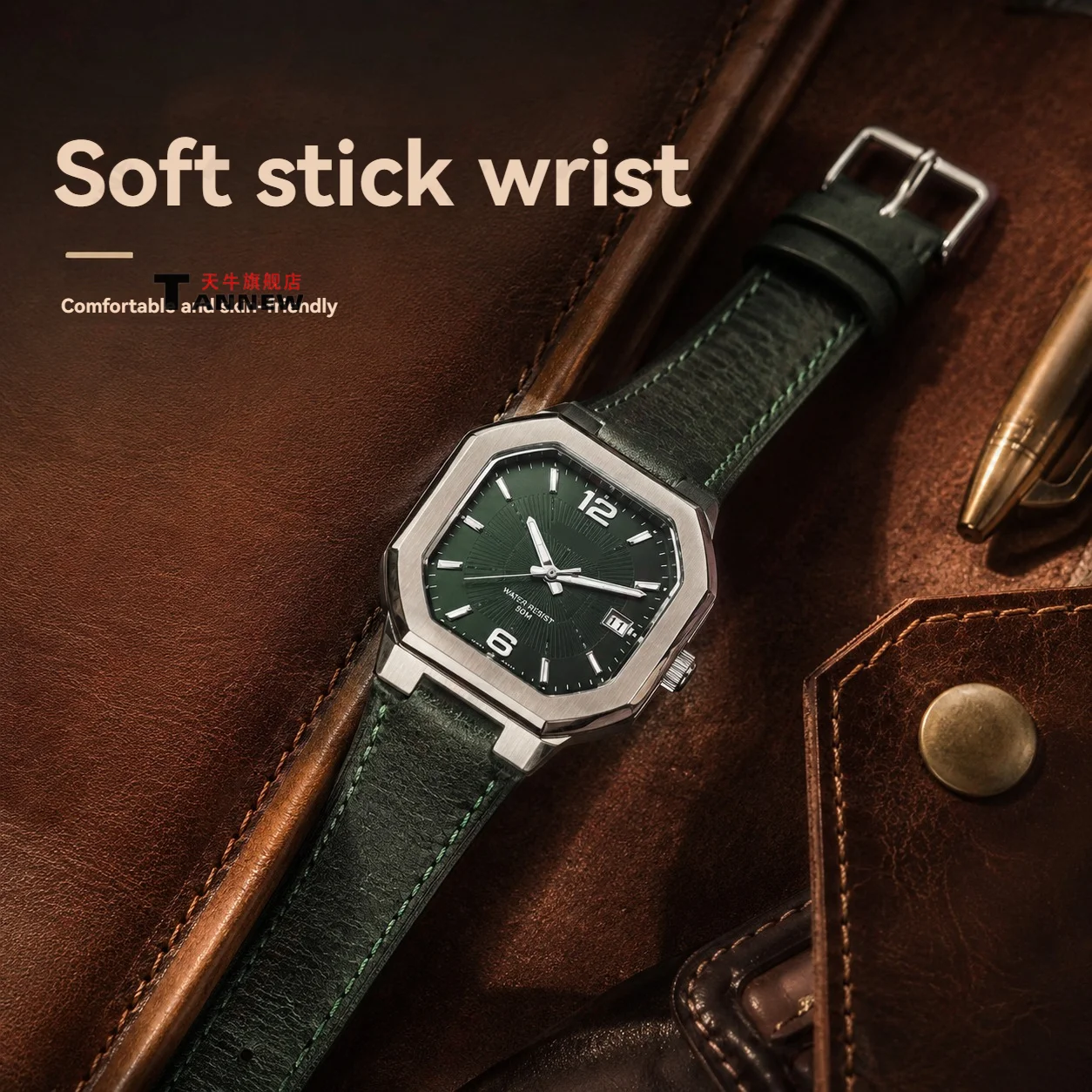 Фото Мягкий кожаный ремешок для часов, совместимый с Casio MTP-B195, сменный ремешок для мужчин и женщин №5