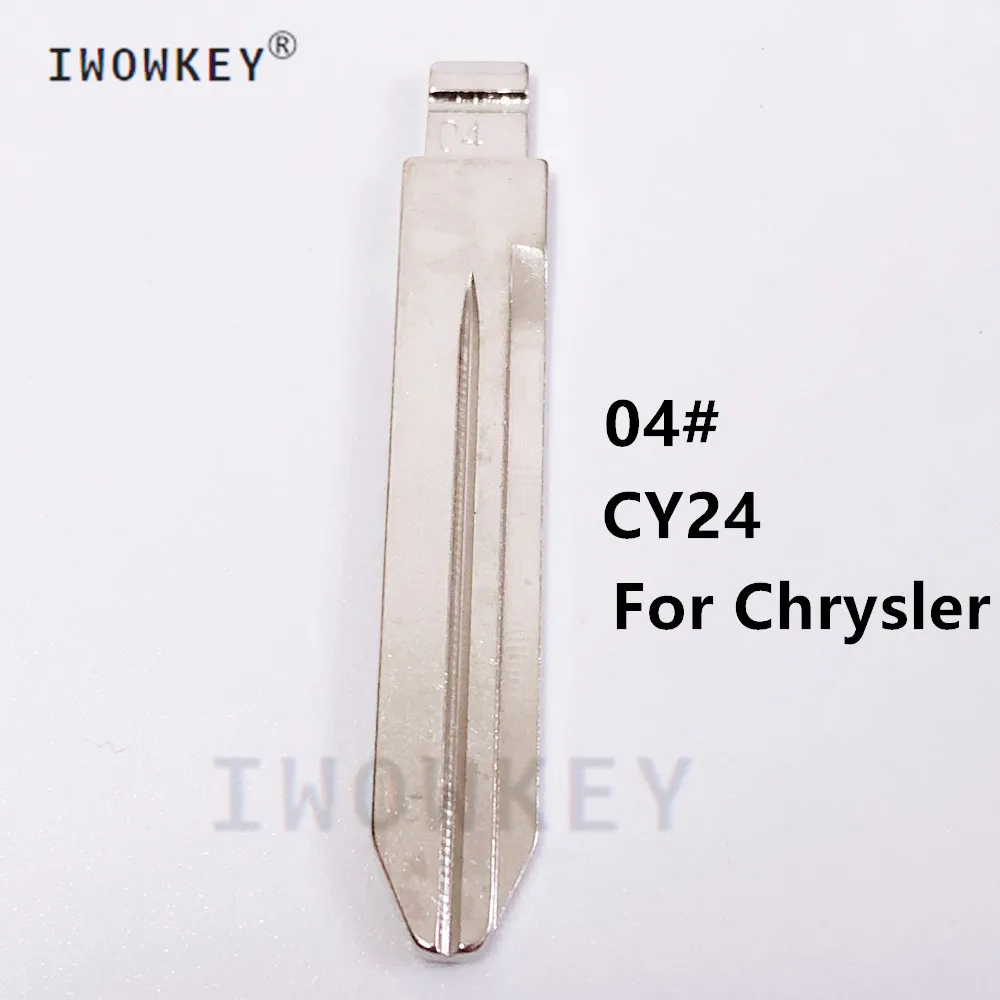 

10pcs 04# Metal Uncut Blank Flip Remote Key Blade CY24 For Chrysler Jeep Dodge for keydiy KD xhorse VVDI JMD