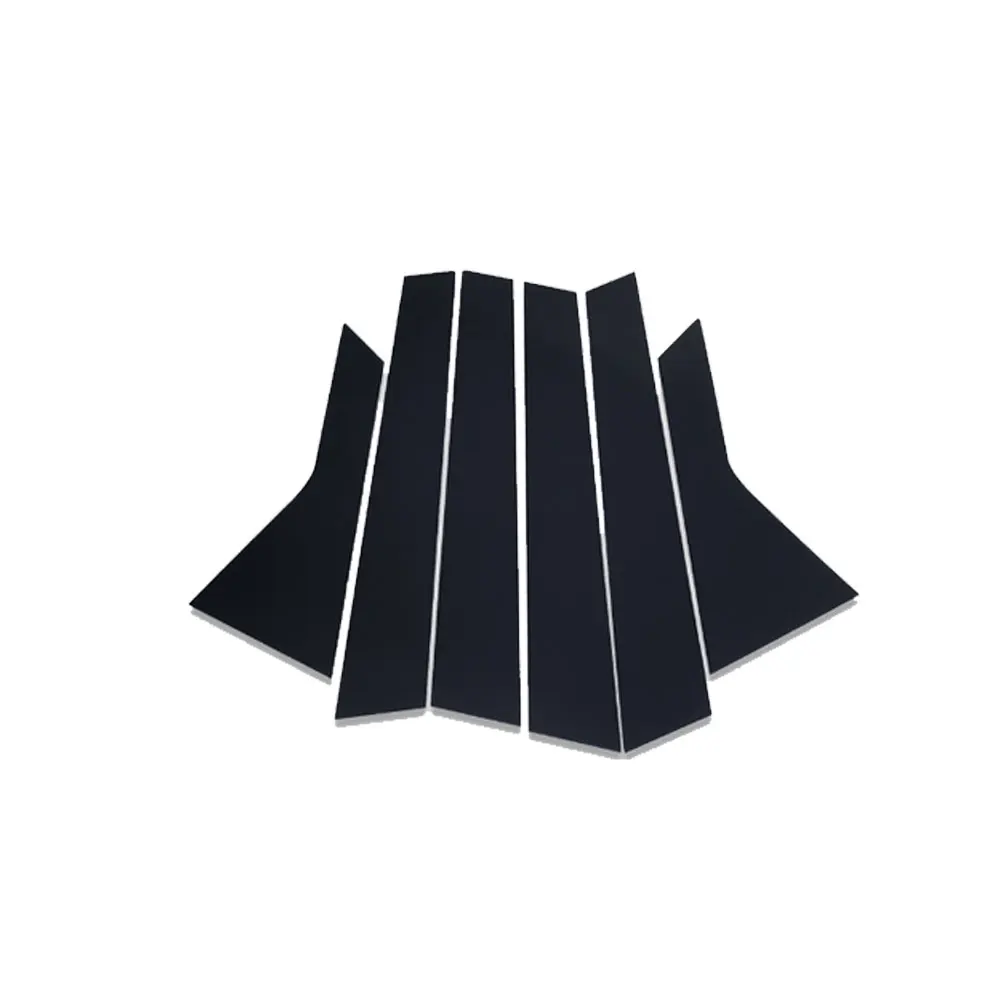 

Наклейка на стойку окна двери автомобиля для BYD Yuan Up Pro 2024 ~ 2026 2025 стойки, накладки из углеродного волокна, хромированная черная наклейка, аксессуары