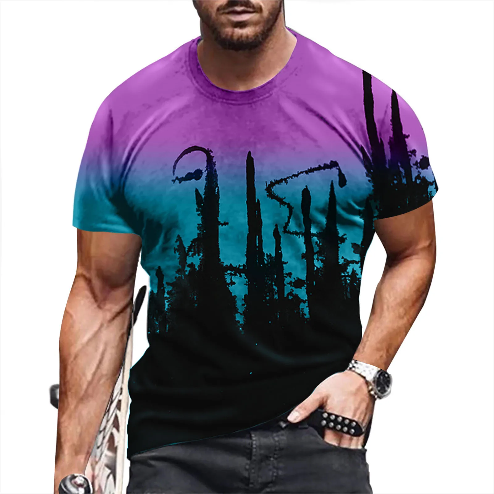 

Stripe Graphic T-shirt For Men 3D Print Lines T Shirt Pattern Top Women/Men Boys Funny Tee Hip Hop Grain Vein Tops