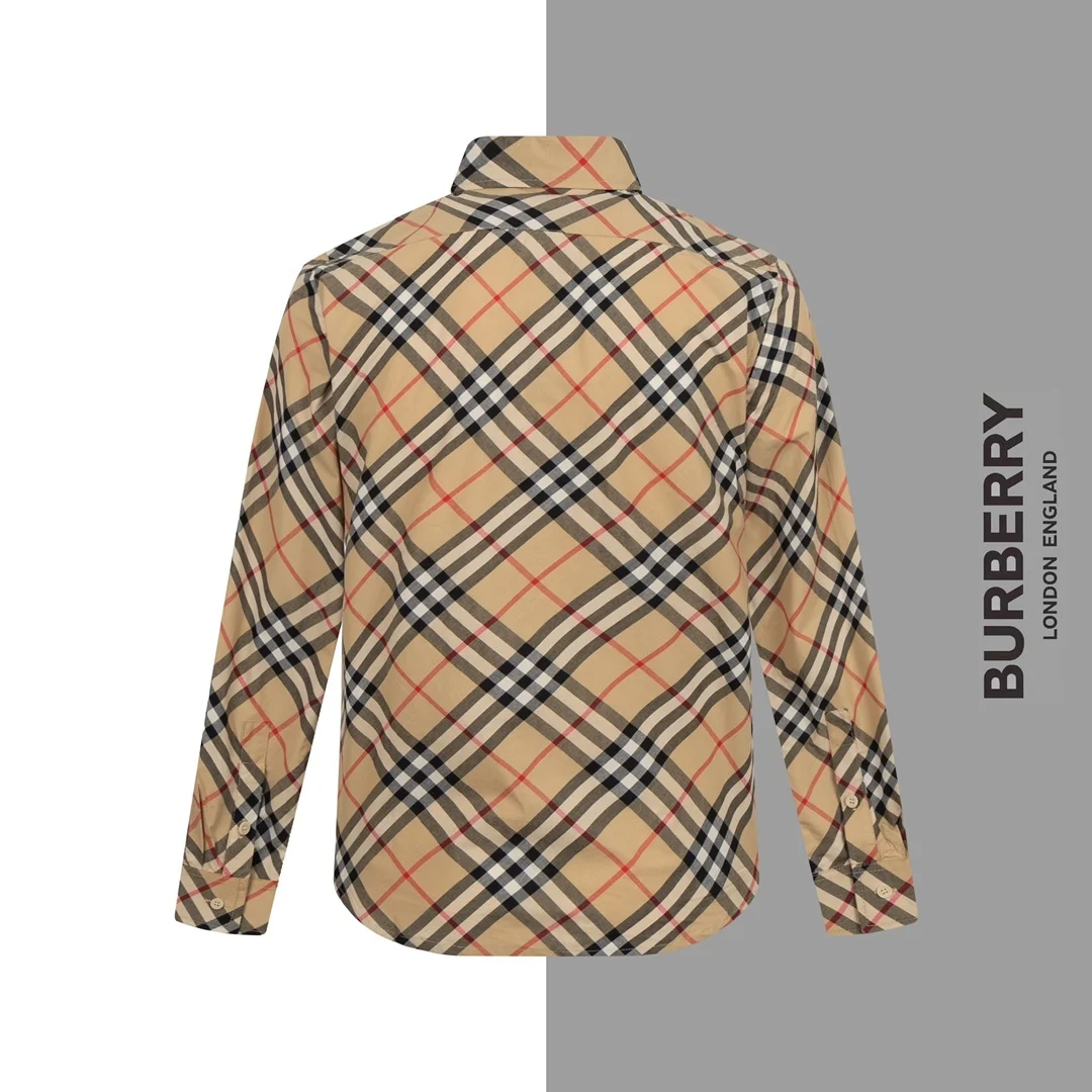 Рубашка Burberry С Длинными Рукавами Мягкая Удобная Повседневная Мода Износостойкая