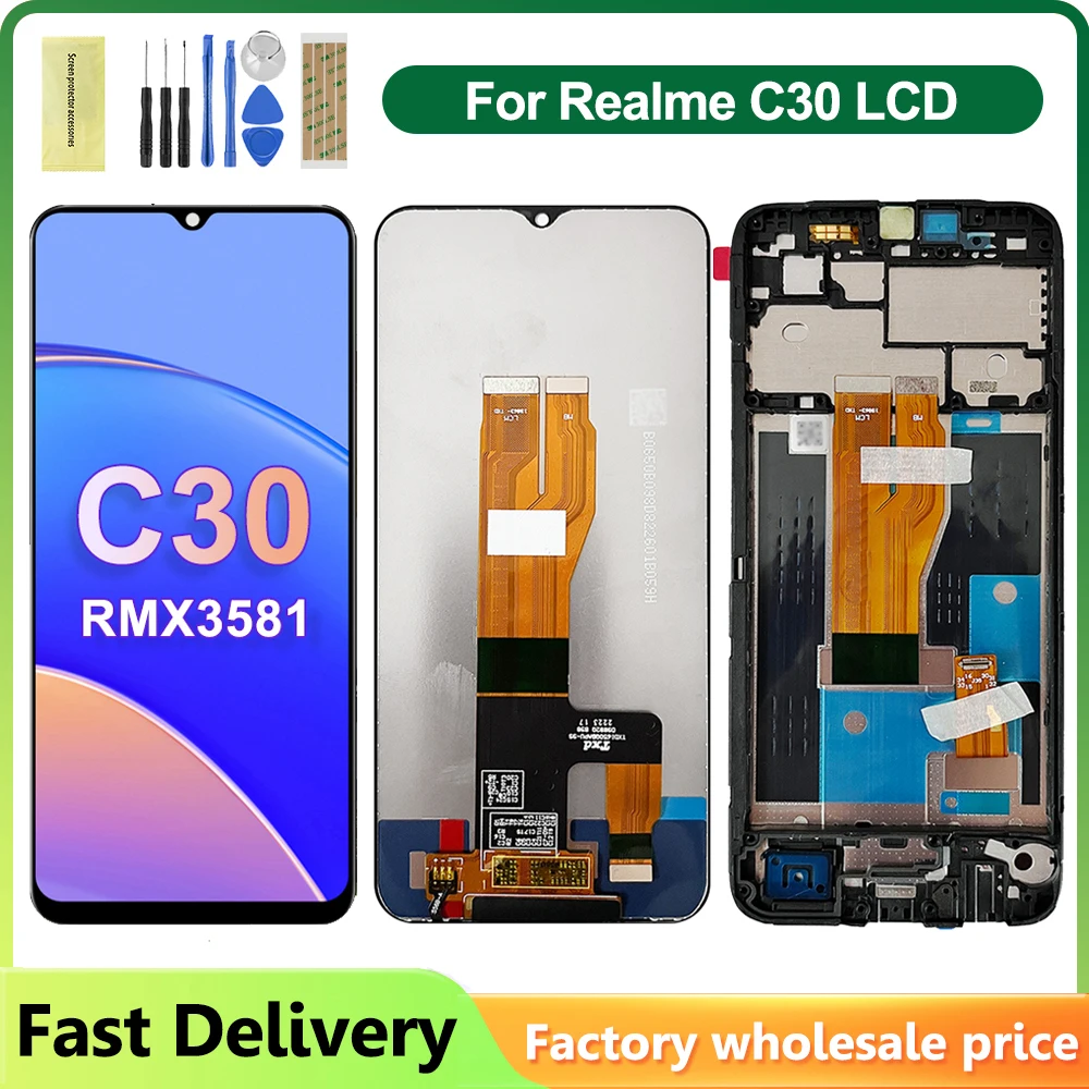 6,5 "для OPPO Realme C30 RMX3581, RMX3623 ЖК-дисплей с сенсорным ...