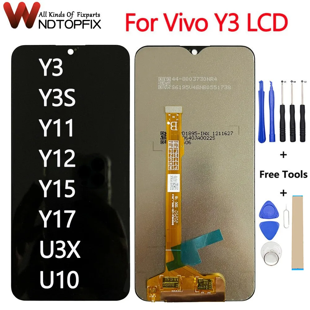 

Test For Vivo Y3 LCD Display Touch Screen Digitizer Assembly Replacement Part 6.35" For Vivo Y3S Y11 Y12 Y15 Y17 U3X U10 LCD