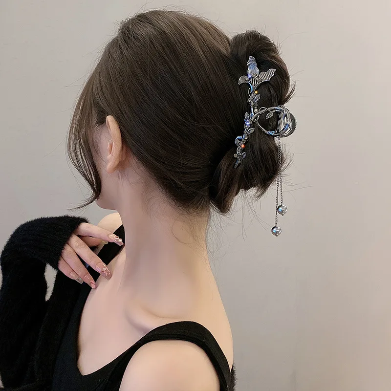 

Элегантный зажим для волос с изображением цветка орхидеи в стиле ретро женский зажим для конского хвоста декоративный головной убор для девочек аксессуары для волос