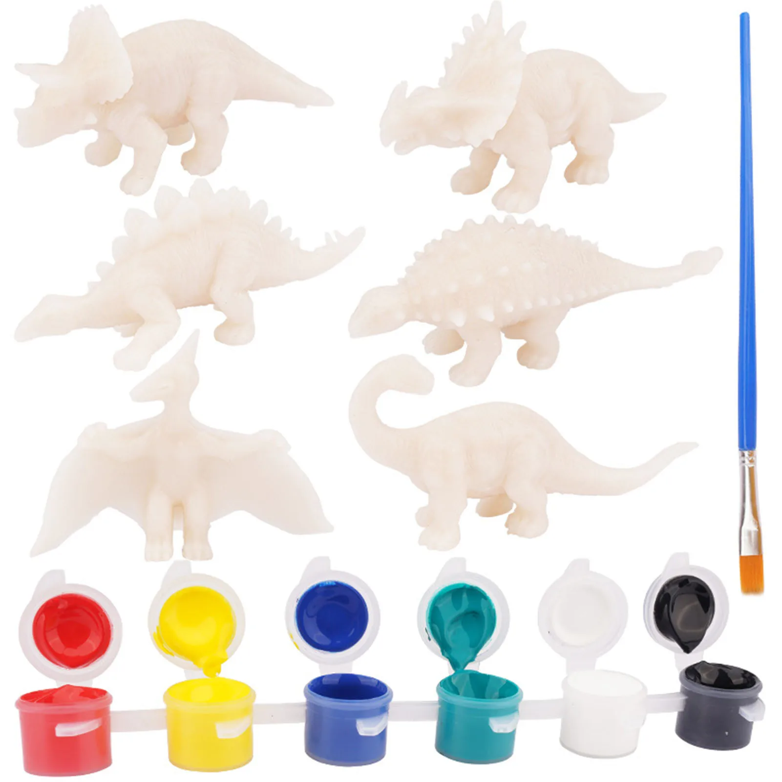 

DIY раскраска 3D живопись мини Животное Динозавр Птерозавр Стегозавр Анкилозавр модель Рисование граффити детские игрушки