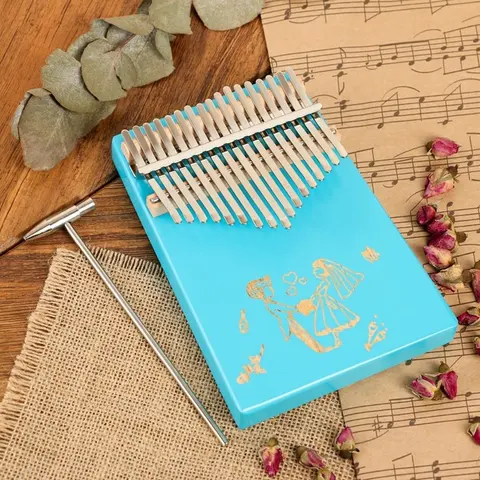 Калимба Music Life 17 нот, синяя, молодожены - изображение