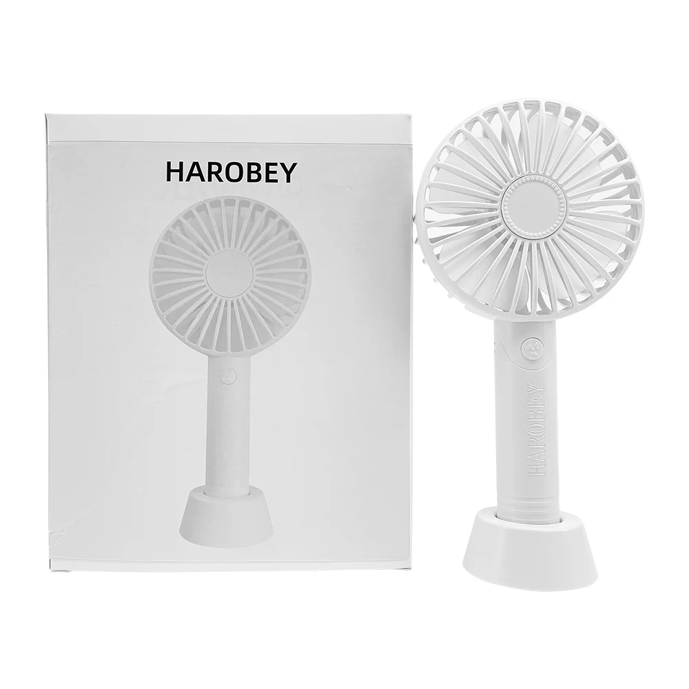 

HAROBEY Electric Fan Handheld Mini Air Cooler with Standard for Desktop Use Aromatherapy Module