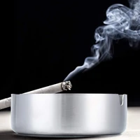 stainless steel ashtray round cigarette cigar ashtray desktop ashtray household portable ashtray unbreakable and durable