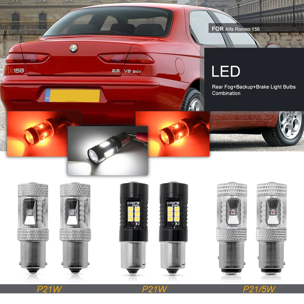 Подходит для Alfa Romeo 156 1996-2007 P21W P21/5W безошибочная фонарь заднего хода/задний