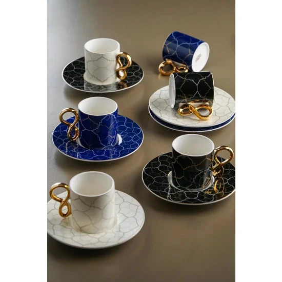 

Бесконечный набор из 6 фарфоровых кофейных чашек Acar