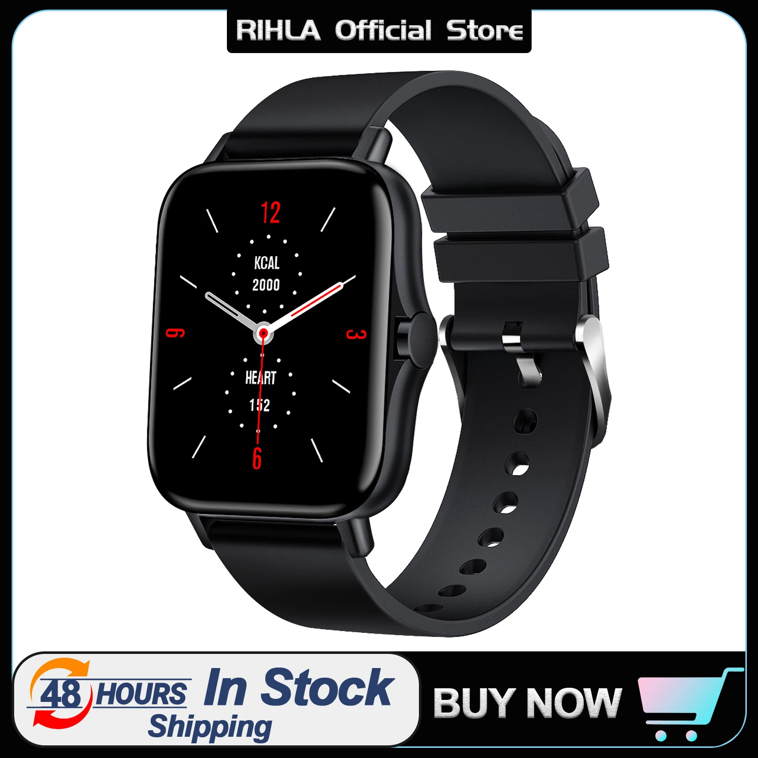 

Смарт-часы RIHLA K26, 1,69 дюйма, HD, Bluetooth, водостойкие, 200 мА · ч