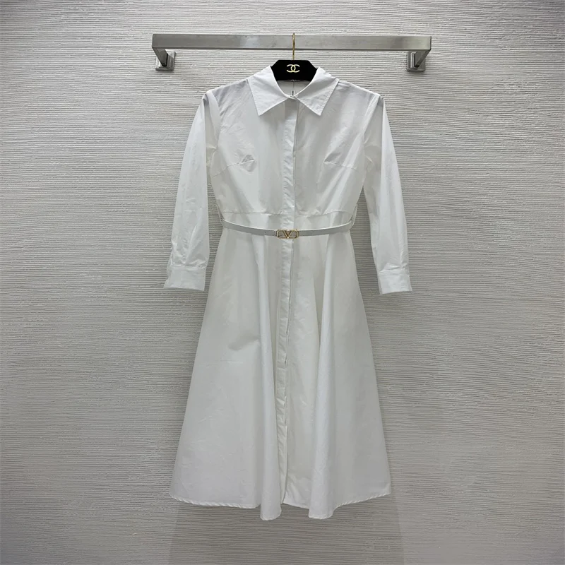 

2022 Summer Women's White Dress Office Lady Style Beautiful and Exquisite Suitable for Formal Occasions