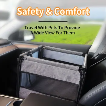 Pet Car Seat Stable Carriers Dog Accessories Safe Portable Puppy Travel Baskets Mesh Protector Waterproof Outdoor Pet Supplies 2