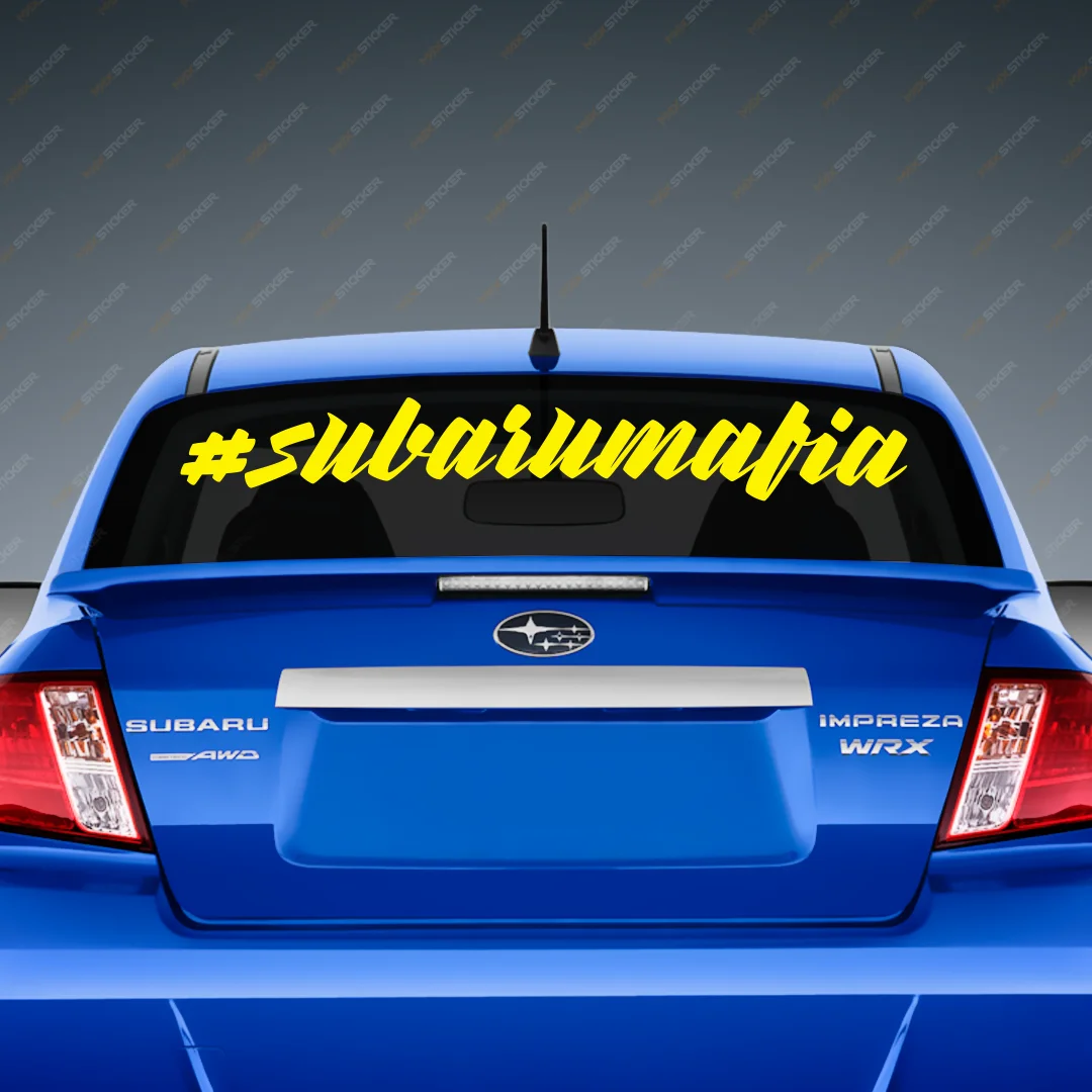 Виниловая наклейка на авто для SUBARU - MAFIA заднее стекло виниловый стикер