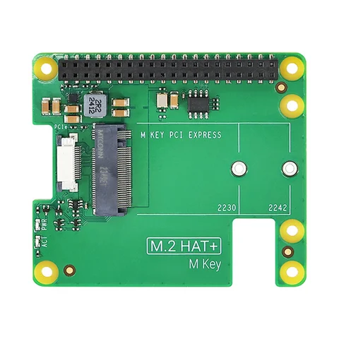 Для Raspberry Pi 5 M.2 HAT + Gen2 Gen3 NVME M.2 SSD 2230/2242 Размер M Ключ PCI Express GPIO Плата расширения