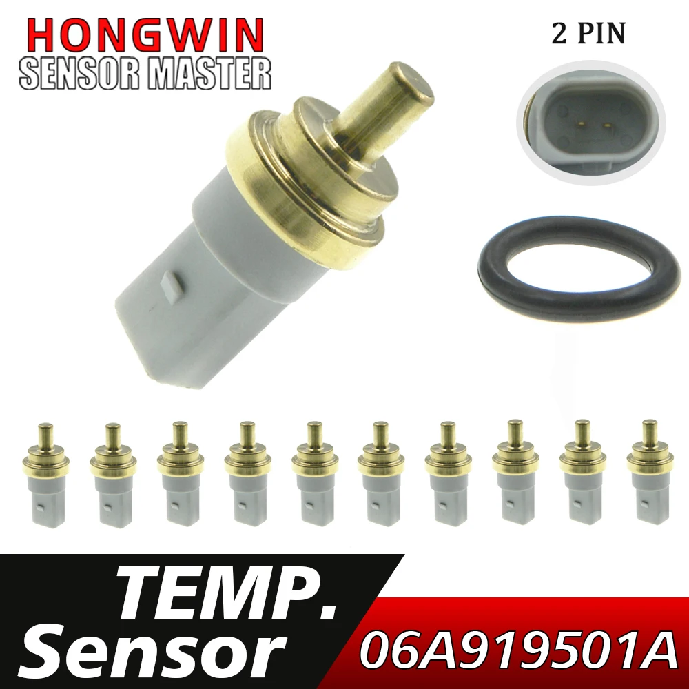Новый датчик температуры охлаждающей жидкости 06A919501A 95510612500 для Audi A3 A4 A5 A6 Q3 Q5 Q7 VW
